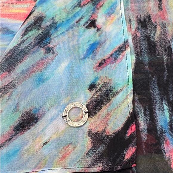 Calvin Klein Women’s Lightweight Multicolor Abstract Print Scarf – New 27 x 70 - Picture 11 of 13